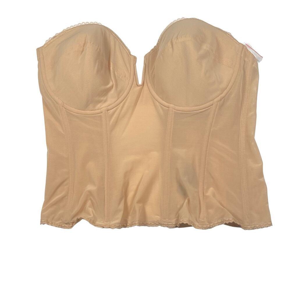 Dominique MOCHA Vivienne V-Wire Longline Strapless Bridal Bra 42D